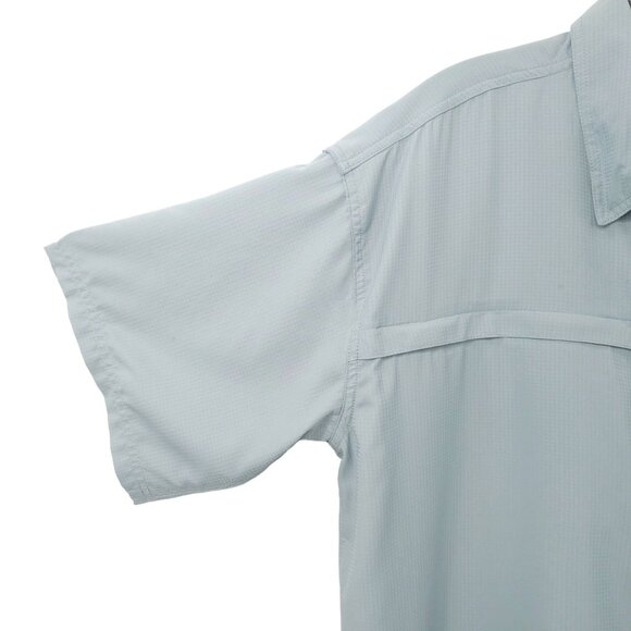 Drake Performance Fishing Button Front Shirt Mens Size S Gray Short Sleeve - Picture 11 of 16